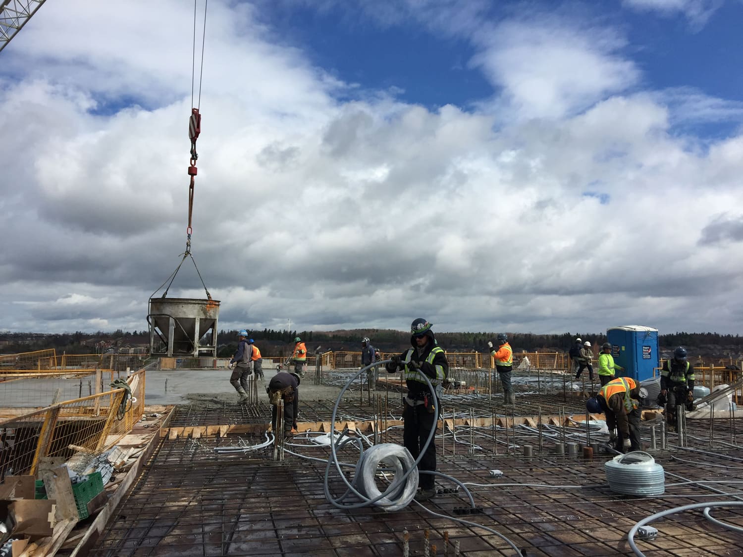 Bristol Condominiums Under Construction Slab Pour Break Bristol condominiums under construction slab pour break