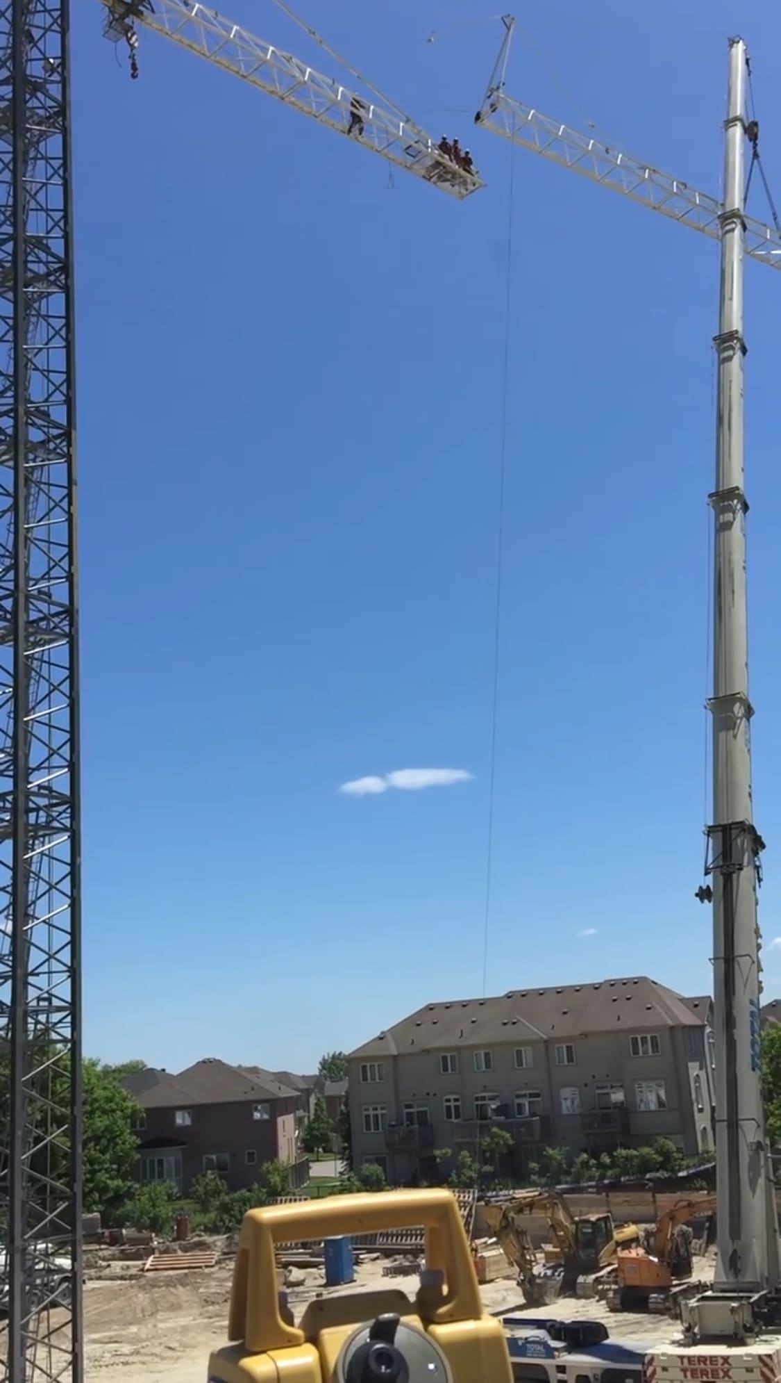 Bristol Condominiums Under Construction Tower Crane Assembly Bristol condominiums under construction tower crane assembly