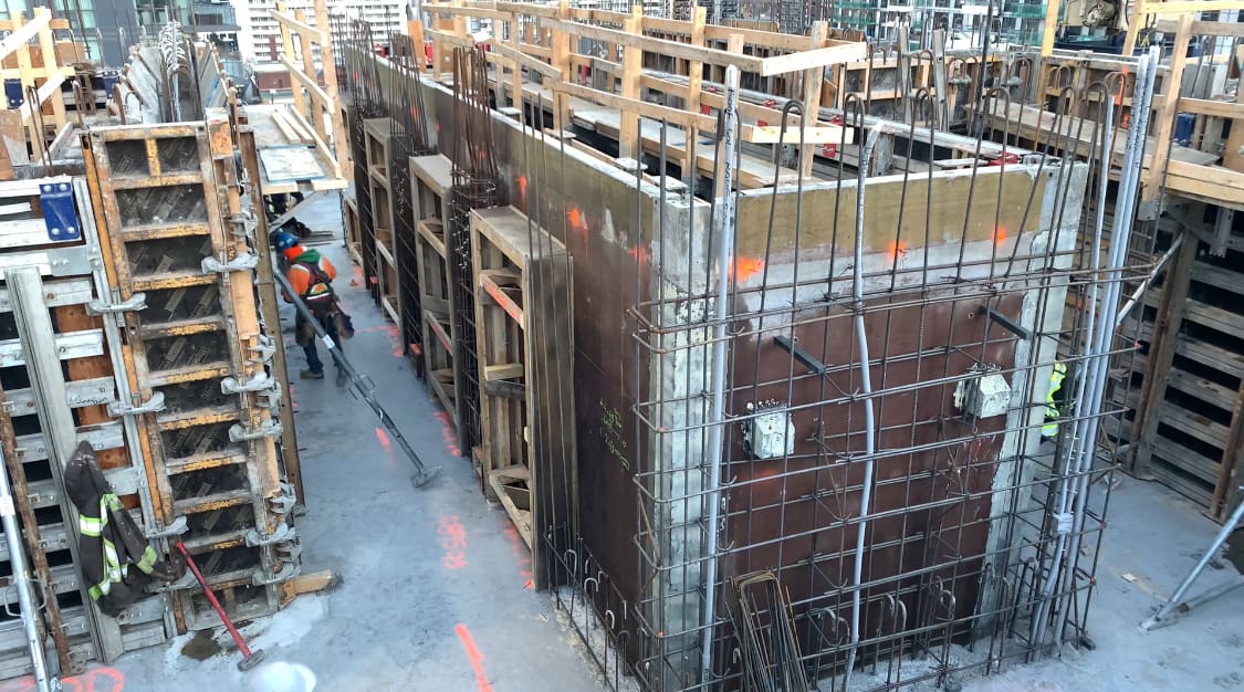 E2 Condos At Yonge And Eglinton Under Construction Elevator Formwork E2 condos at yonge and eglinton under construction elevator formwork