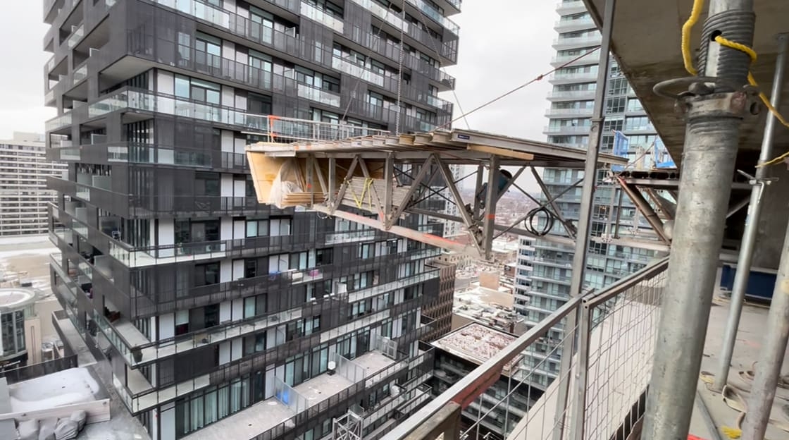 E2 Condos At Yonge And Eglinton Under Construction Flying Panel Drop E2 condos at yonge and eglinton under construction flying panel drop