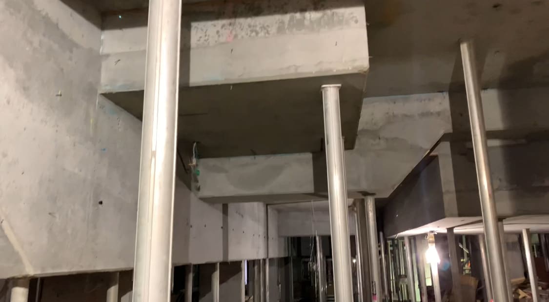 E2 Condos At Yonge And Eglinton Under Construction Ground Floor Beams E2 condos at yonge and eglinton under construction ground floor beams