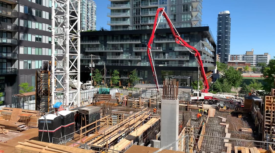 E2 Condos At Yonge And Eglinton Under Construction Ground Floor Slab Pour E2 condos at yonge and eglinton under construction ground floor slab pour