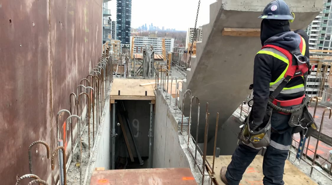 E2 Condos At Yonge And Eglinton Under Construction Precast Stair Formwork E2 condos at yonge and eglinton under construction precast stair formwork