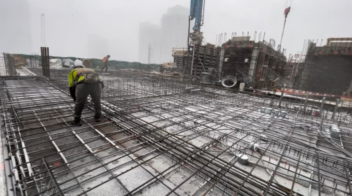 E2 Condos At Yonge And Eglinton Under Construction Slab Reinforcement E2 condos at yonge and eglinton under construction slab reinforcement