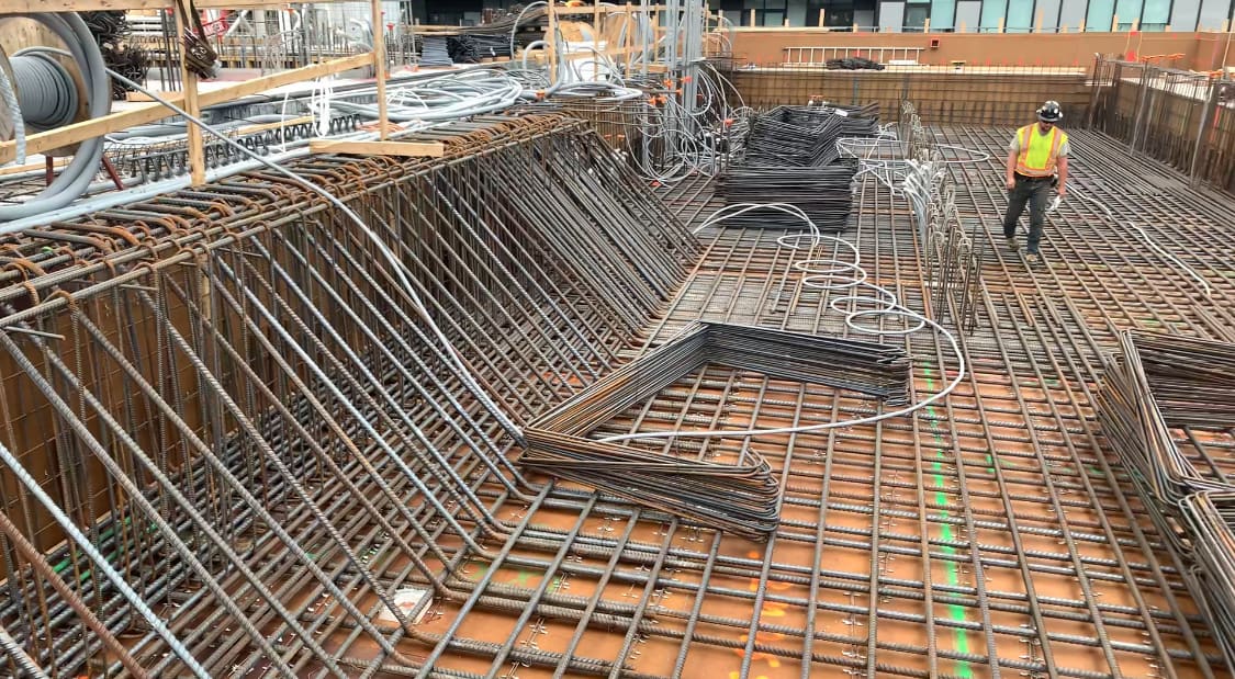E2 Condos At Yonge And Eglinton Under Construction Transfer Slab Beams Reinforcement E2 condos at yonge and eglinton under construction transfer slab beams reinforcement
