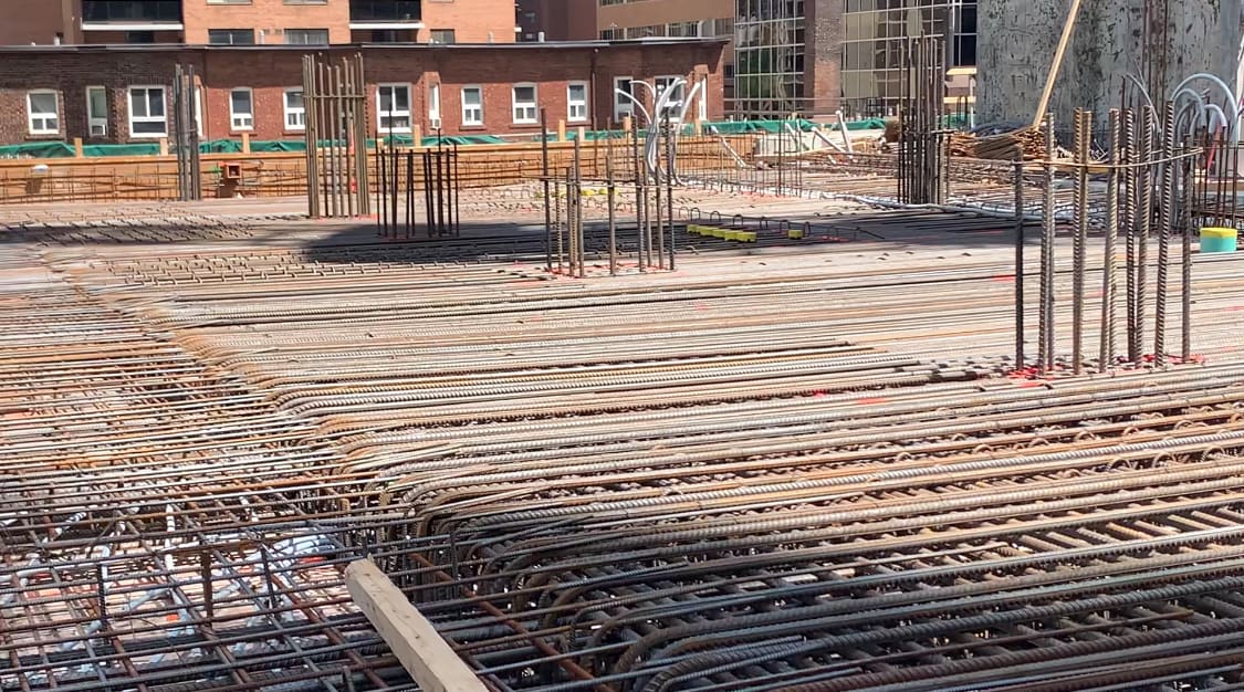 E2 Condos At Yonge And Eglinton Under Construction Transfer Slab Columns Reinforcement E2 condos at yonge and eglinton under construction transfer slab columns reinforcement