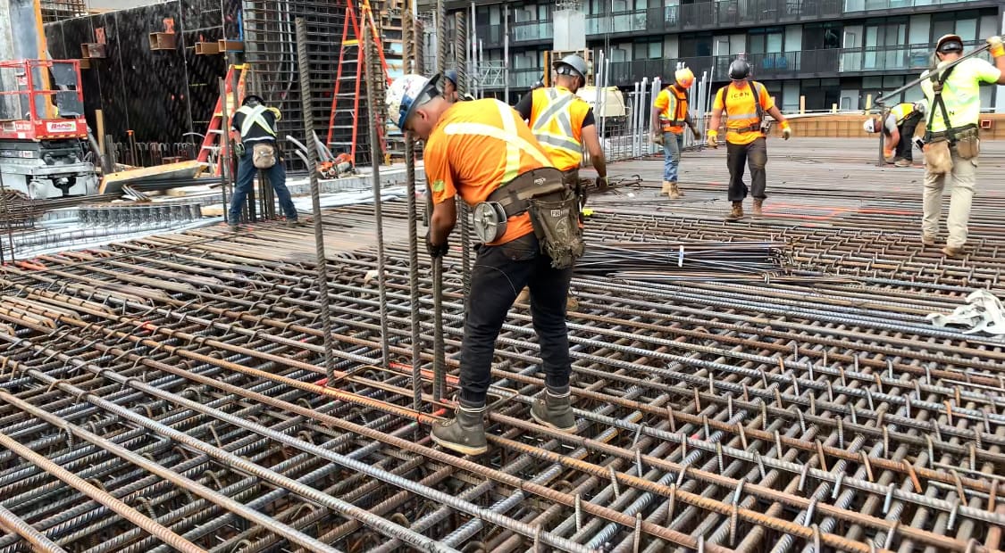 E2 Condos At Yonge And Eglinton Under Construction Transfer Slab Reinforcement E2 condos at yonge and eglinton under construction transfer slab reinforcement