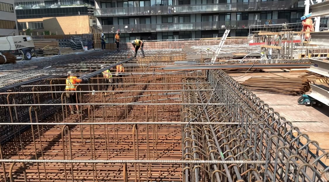 E2 Condos At Yonge And Eglinton Under Construction Transfer Slab Top Reinforcement E2 condos at yonge and eglinton under construction transfer slab top reinforcement