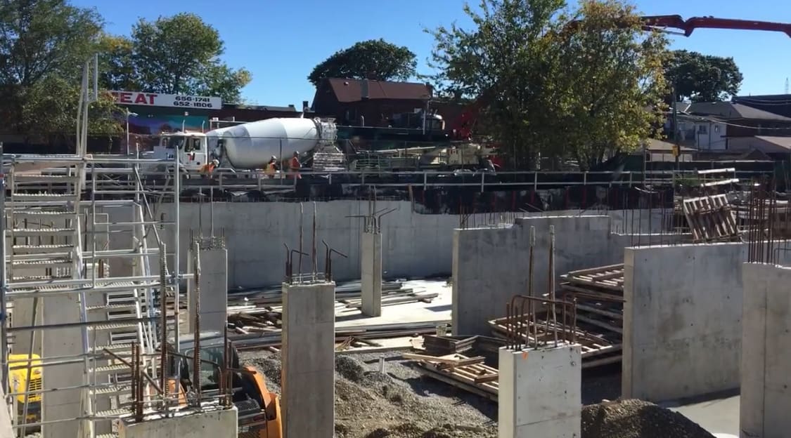 Scoop Condos Under Construction Slab On Grade Pour Scoop condos under construction slab on grade pour