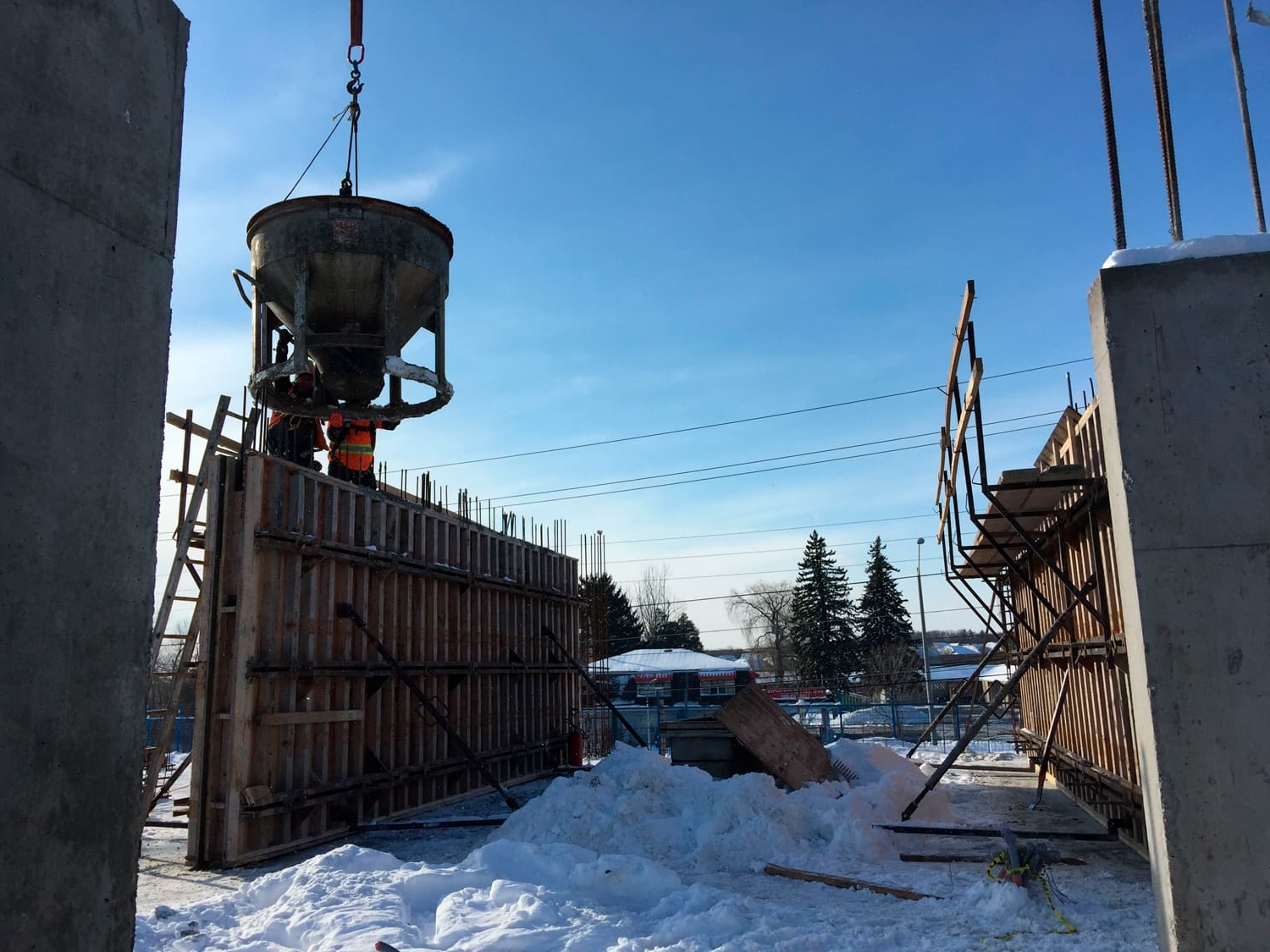 Bristol Condominiums Under Construction Wall Pour Bristol condominiums under construction wall pour